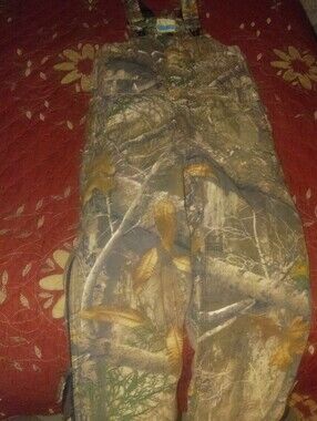 Men's Camouflage Blue Mountain Style Bib Overalls - Brown/Green